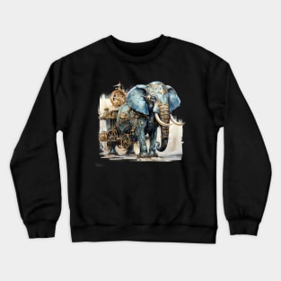 Steampunk Elephant Animals Crewneck Sweatshirt